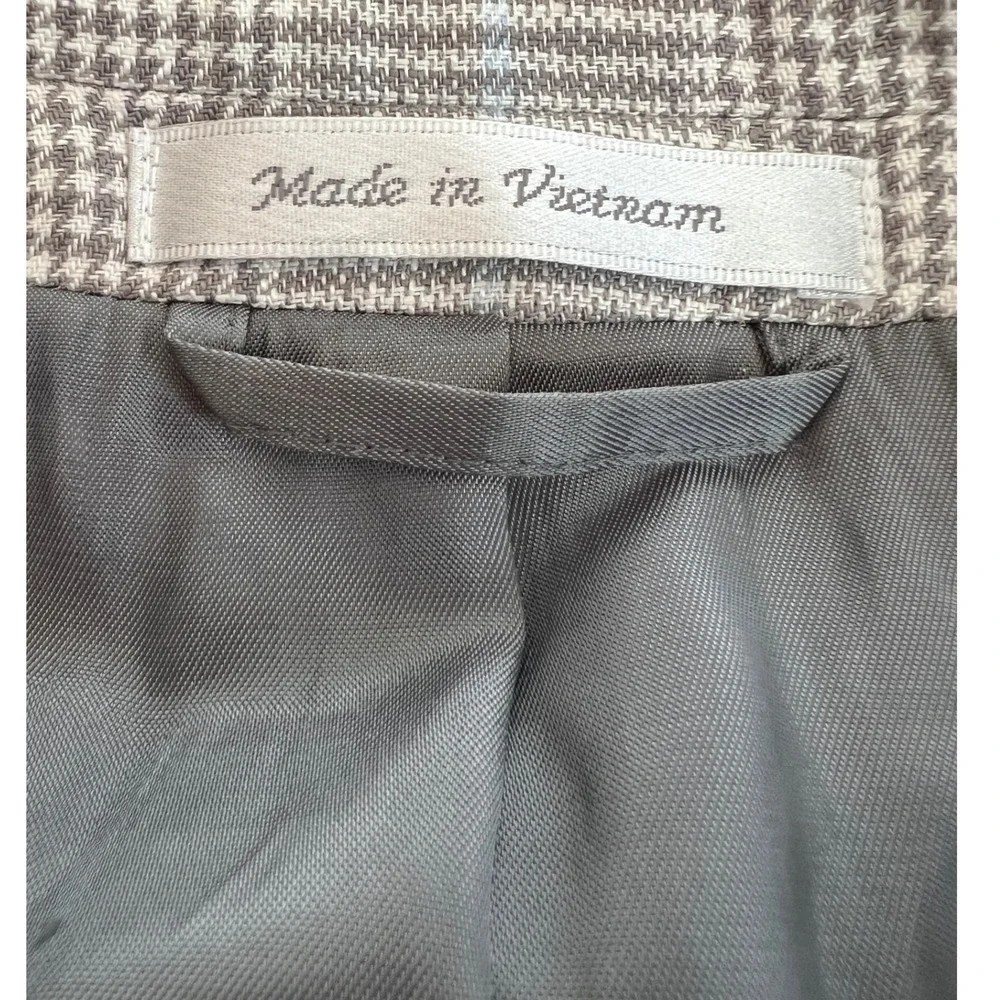 Lauren Ralph Lauren Men's Wool‎ Blend Glen Plaid Blazer Gray Black 2-Button 40R